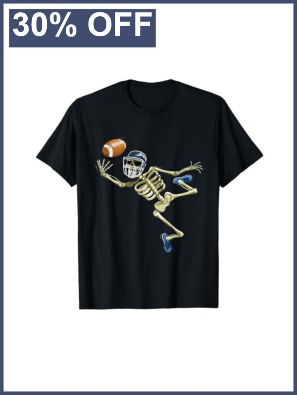 American Football Skeleton Halloween T-Shirt